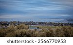 Morning fog rolls in over Boise and Treasure Valley area of Idaho in the fall.