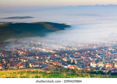 Morning Fog In San Ramon, Tri-Valley, California