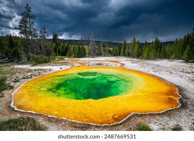 The Morning Glory Pool at Yellowstone National Park