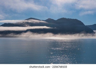 Morning Glow And Sihouettes In The High Arctic In The Svalbard Islands Of Norway