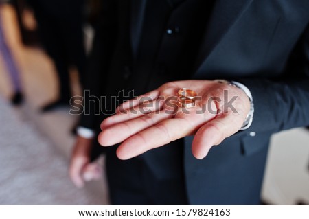 Similar – wedding ring for wedding couple on wedding day