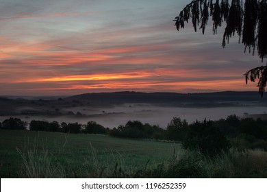 Morning Landscape At The Rothaargebirge, Germany