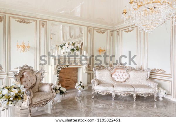 Morning Luxurious Light Interior Mansion Bright Stock Photo