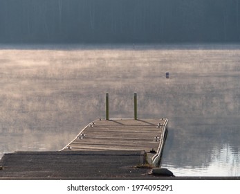 Morning Mist At Falls Lake Boat Ramp, North Carolina