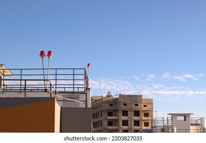 Morning, Panoramic View Of Urban New Buildings, Banner, Screensaver.