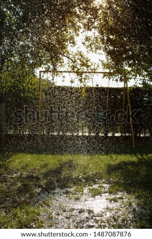 Similar – Image, Stock Photo Fog in a garden Garden