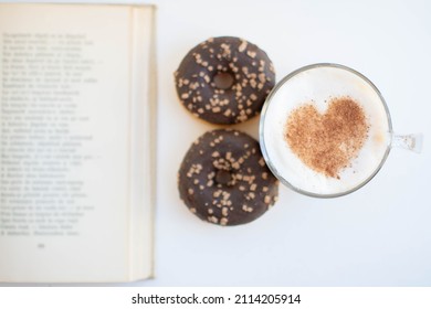 Morning Routine, Coffee, Donuts And A Poem Book