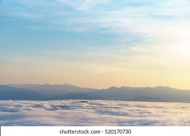 Morning Sky And Fog On Winter Season In Thailand