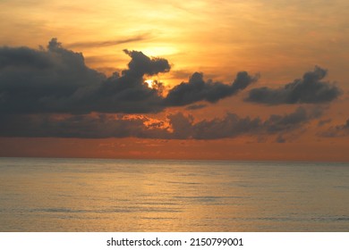 The Morning Sun Shines Golden Aura, Beautiful, Golden Light Hits The Bottom Of The Sea, And It Shines Like A City Of Gods