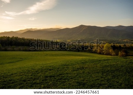 Morning Sun Throws Soft Light Over Cades Cove in the Smokies