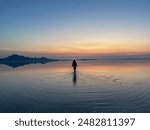 Morning sunrise at Bonneville Salt Flats