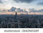 Morning Sunrise Scenery of Guangzhou City Skyline in China