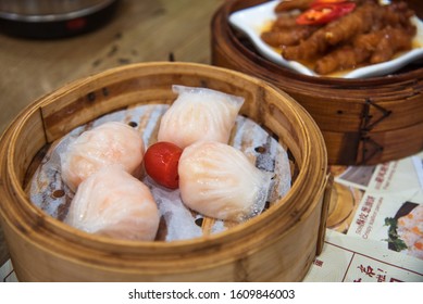 Morning Tea Gourmet Shrimp Dumplings In Guangzhou, China