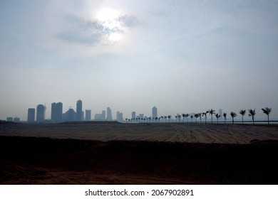 The Morning View Of Colombo Cityscape (misty Morning) From Colombo International Financial City (Port City), Sri Lanka Lank On 28th October 2021.