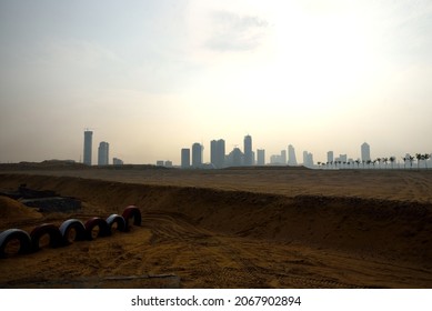 The Morning View Of Colombo Cityscape (misty Morning) From Colombo International Financial City (Port City), Sri Lanka Lank On 28th October 2021.