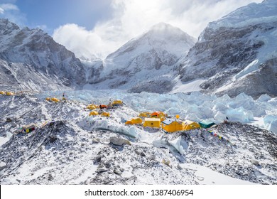 Morning View At Everest Base Camp.