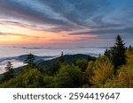 Morning view of the Great Smoky Mountains from atop Clingman