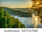 Morning view from Long Point Overlook on Summersville Lake, Nicholas County, West Virginia, USA