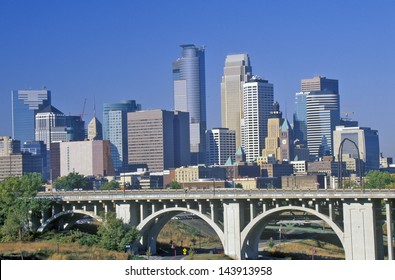 Morning View Of Minneapolis, MN Skyline