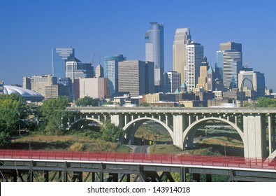 Morning View Of Minneapolis, MN Skyline