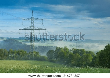 In the morning, when the fog envelops the electricity pylons and the landscape is illuminated by the fog and the strong clouds with the rising sun, nature seems enchanted.