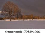 Mornings first light after a snow storm, Candia New Hampshire