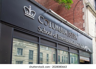 Morningside Heights, New York, NY, USA - August 19, 2021: Exterior Of Columbia School Of International And Public Affairs Building