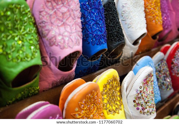 colourful leather shoes
