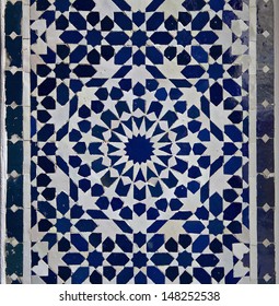 Moroccan Tile Pattern In A  Riad Fes Morocco