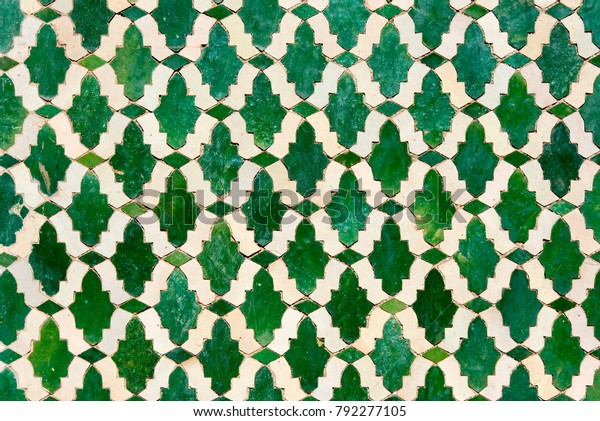 Moroccan Tiles Traditional Arabic Patterns Ceramic Stock Photo