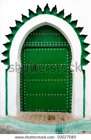 Moroccan traditional door of Moorish design
