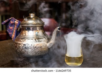 In Morocco  Drinking Tea Is A Way Of Life, Symbol Of Eastern Culture. Traditional Morrocan Tea Is Green Tea, Specifically Chinese Gunpowder Tea. It’s Brewed With Fresh Mint And Plenty Of Sugar. 