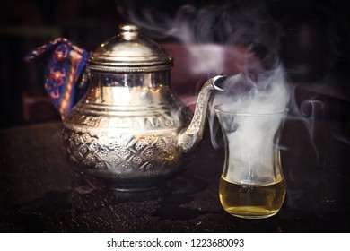 In Morocco  Drinking Tea Is A Way Of Life, Symbol Of Eastern Culture. Traditional Morrocan Tea Is Green Tea, Specifically Chinese Gunpowder Tea. It’s Brewed With Fresh Mint And Plenty Of Sugar. 