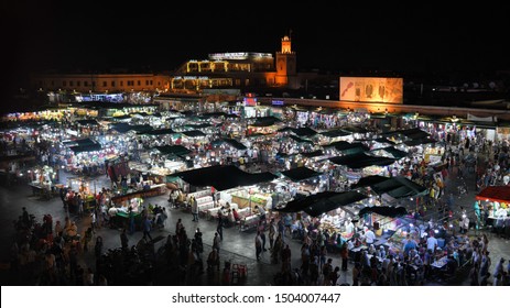 Morocco Marrakesh Jemma El Fna Square Night Market 3 Sep 2019 