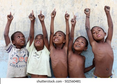 MORONDAVA - MADAGASCAR - JUNE 1, 2016: Unidentified students in primary school on June 1, 2016 in Morondava, Madagascar. Due to political crisis Madagascar is among the poorest countries in the world