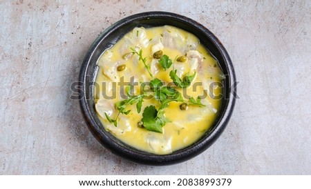 Moronidae soup bowl isolated on white