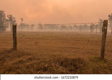 MORORO CREEK, NSW / AUSTRALIA - November 25, 2019: Smoke From A Bushfire