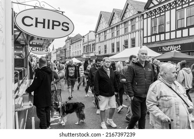 Morpeth, Northumberland, UK: June 12th, 2022: People Having A Lovely Time Together At Morpeth Fair Day 2022.