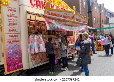 Morpeth, Northumberland, UK: June 12th, 2022: People Having A Lovely Time Together At Morpeth Fair Day 2022.