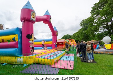 Morpeth, Northumberland, UK: June 12th, 2022: People Having A Lovely Time Together At Morpeth Fair Day 2022.