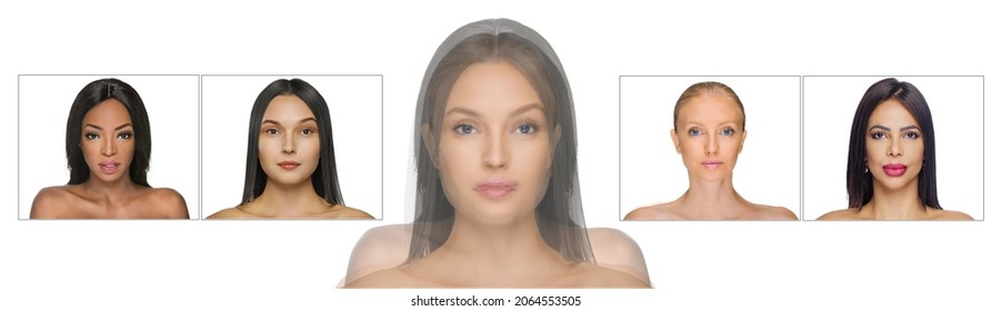 Morphing Example - Various Women Of Different Nationalities On A Fake ID Card