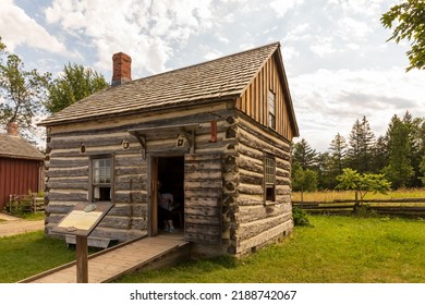 Morrisburg, Ontario Canada - July 23 2022: Places And People At Upper Canada Village Living History Center. 