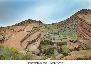 Morrison, Colorado/USA - 05.04.2015: Red Rocks Amphitheater, The Amphitheater Is A Favorite Venue For Concerts And Other Events. The Best Outside Acoustic Sound. View From The Back Of The Stage.