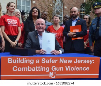 MORRISTOWN, NJ/USA - SEPTEMBER 10, 2019: New Jersey Governor Phil Murphy Signs Gun Violence Prevention Legislation In Morristown, NJ.