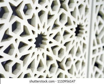Morroco Window Pattern Middle Eastern Design Close Up Shot 