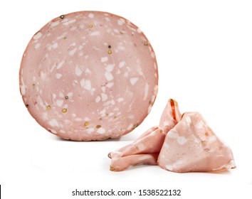 Mortadella Bologna Isolated On White