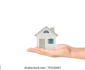 Mortgage Concept By House From In Hand 