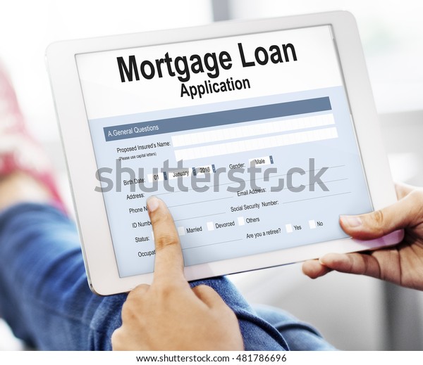 Mortgage Loan Application Form Tablet Technology Stock Photo Edit