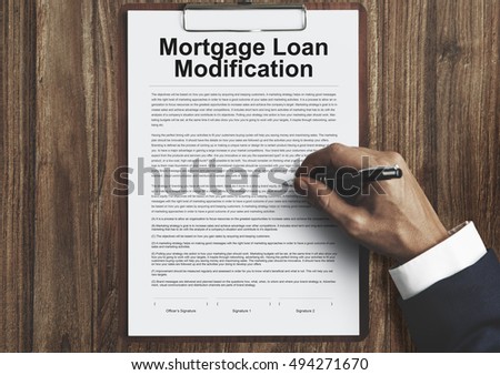 Mortgage Loan Request Modification Document Concept