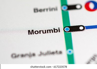 Morumbi Station. Sao Paolo Metro Map.